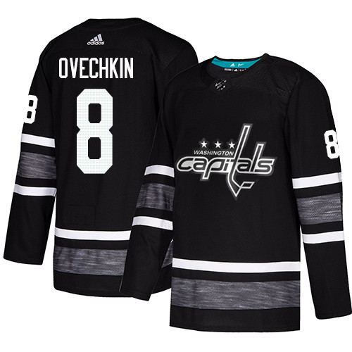 Capitals #8 Alex Ovechkin Black Authentic 2019 All-Star Stitched Youth Hockey Jersey
