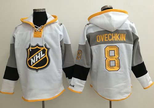 Capitals #8 Alex Ovechkin White 2016 All Star NHL Hoodie Capitals #8 Alex Ovechkin White 2016 All Star NHL Hoodie