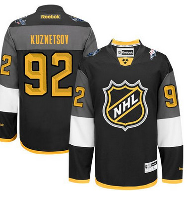 Capitals #92 Evgeny Kuznetsov Black 2016 All Star Stitched NHL Jersey