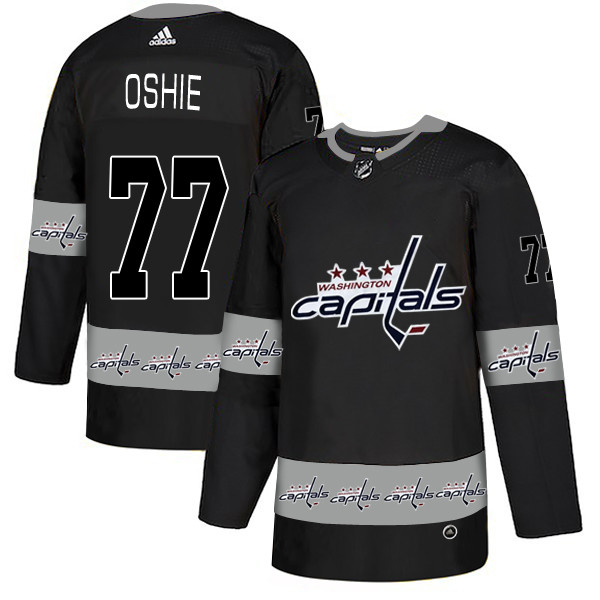 Capitals 77 T.J. Oshie Black Team Logos Fashion Adidas Jersey Capitals 77 T.J. Oshie Black Team Logos Fashion Adidas Jersey