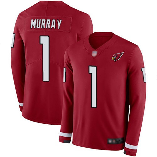 Cardinals #1 Kyler Murray Red Team Color Youth Stitched Football Limited Therma Long Sleeve Jersey Cardinals #1 Kyler Murray Red Team Color Youth Stitched Football Limited Therma Long Sleeve Jersey