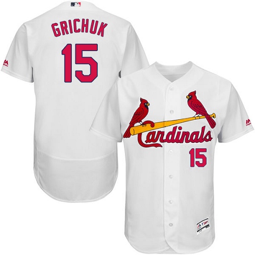Cardinals #15 Randal Grichuk White Flexbase Authentic Collection Stitched MLB Jersey Cardinals #15 Randal Grichuk White Flexbase Authentic Collection Stitched MLB Jersey