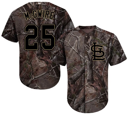 Cardinals #25 Mark McGwire Camo Realtree Collection Cool Base Stitched Youth Baseball Jersey Cardinals #25 Mark McGwire Camo Realtree Collection Cool Base Stitched Youth Baseball Jersey