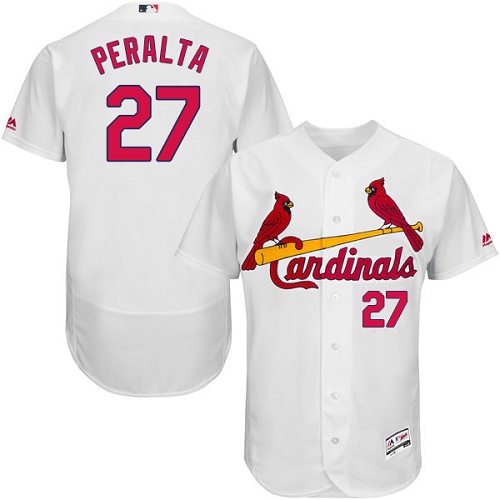 Cardinals #27 Jhonny Peralta White Flexbase Authentic Collection Stitched MLB Jersey Cardinals #27 Jhonny Peralta White Flexbase Authentic Collection Stitched MLB Jersey