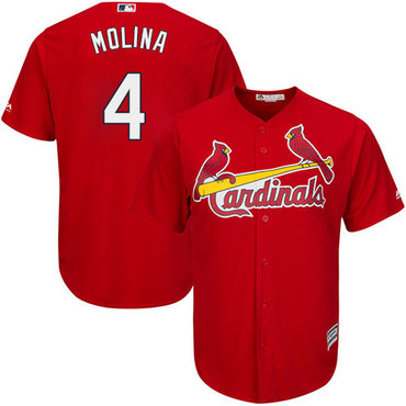 Cardinals #4 Yadier Molina Red Cool Base Stitched Youth MLB Jersey Cardinals #4 Yadier Molina Red Cool Base Stitched Youth MLB Jersey