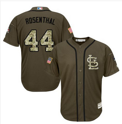 Cardinals #44 Trevor Rosenthal Green Salute to Service Stitched MLB Jersey