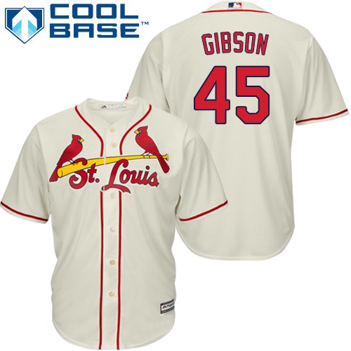 Cardinals #45 Bob Gibson Cream Cool Base Stitched Youth MLB Jersey Cardinals #45 Bob Gibson Cream Cool Base Stitched Youth MLB Jersey