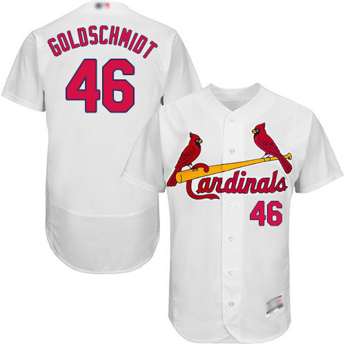 Cardinals #46 Paul Goldschmidt White Flexbase Authentic Collection Stitched Baseball Jersey Cardinals #46 Paul Goldschmidt White Flexbase Authentic Collection Stitched Baseball Jersey