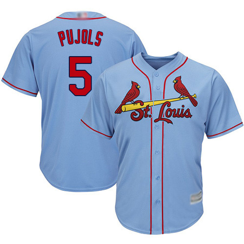 Cardinals #5 Albert Pujols Light Blue Cool Base Stitched Youth Baseball Jersey Cardinals #5 Albert Pujols Light Blue Cool Base Stitched Youth Baseball Jersey