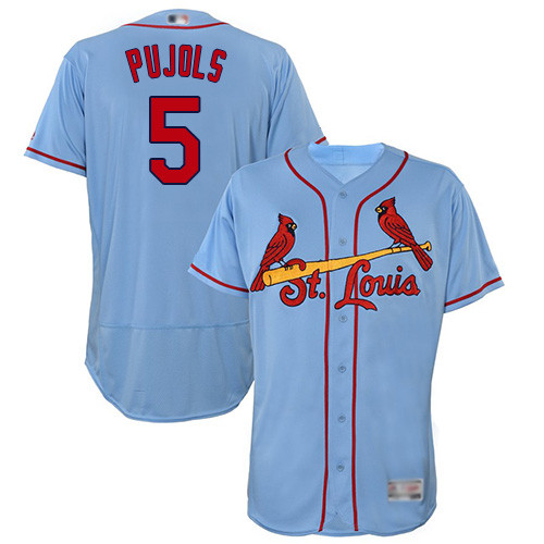 Cardinals #5 Albert Pujols Light Blue Flexbase Authentic Collection Stitched Baseball Jersey Cardinals #5 Albert Pujols Light Blue Flexbase Authentic Collection Stitched Baseball Jersey