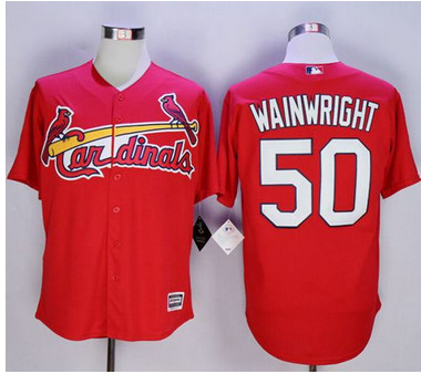 Cardinals #50 Adam Wainwright New Red Cool Base Stitched MLB Jersey