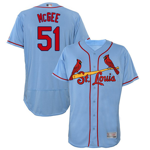 Cardinals #51 Willie McGee Light Blue Flexbase Authentic Collection Stitched Baseball Jersey Cardinals #51 Willie McGee Light Blue Flexbase Authentic Collection Stitched Baseball Jersey