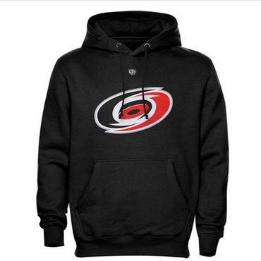 Carolina Hurricanes Old Time Hockey Big Logo with Crest Pullover Hoodie Black