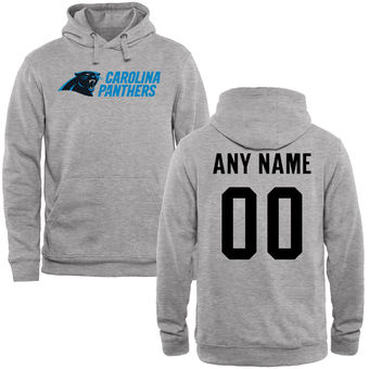 Carolina Panthers Steel Custom Name & Number Wordmark Pullover Hoodie