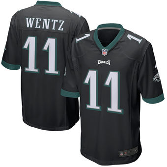 Carson Wentz Philadelphia Eagles Nike Youth 2016 Draft Pick Game Jersey - Black