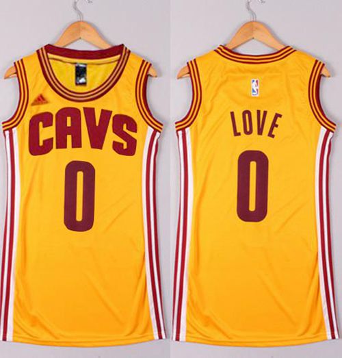 Cavaliers #0 Kevin Love Gold Women's Dress Stitched NBA Jersey Cavaliers #0 Kevin Love Gold Women's Dress Stitched NBA Jersey