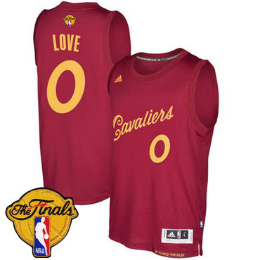 Cavaliers #0 Kevin Love Red 2016-2017 Christmas Day The Finals Patch Stitched NBA Jersey