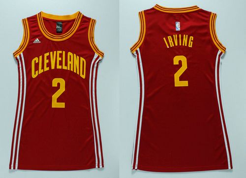 Cavaliers #2 Kyrie Irving Red Women's Dress Stitched NBA Jersey Cavaliers #2 Kyrie Irving Red Women's Dress Stitched NBA Jersey