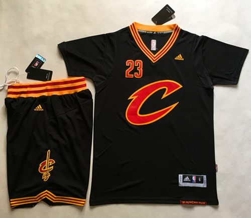 Cavaliers #23 LeBron James Black Short Sleeve C A Set Stitched NBA Jersey Cavaliers #23 LeBron James Black Short Sleeve C A Set Stitched NBA Jersey