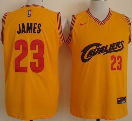 Cavaliers #23 LeBron James Gold Nike Throwback Stitched NBA Jersey Cavaliers #23 LeBron James Gold Nike Throwback Stitched NBA Jersey
