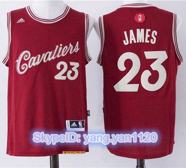Cavaliers #23 LeBron James Red 2015-2016 Christmas Day Stitched NBA Jersey