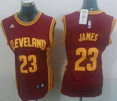 Cavaliers #23 LeBron James Red Women's Road Stitched NBA Jersey Cavaliers #23 LeBron James Red Women's Road Stitched NBA Jersey
