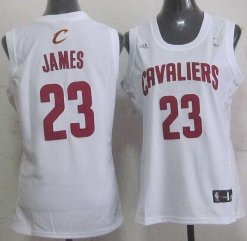 Cavaliers #23 LeBron James White Women's Fashion Stitched NBA Jersey Cavaliers #23 LeBron James White Women's Fashion Stitched NBA Jersey