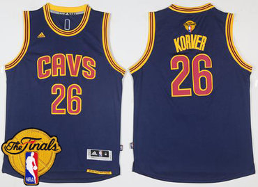 Cavaliers #26 Kyle Korver Navy Blue The Finals Patch Stitched NBA Jersey