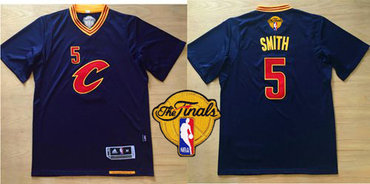 Cavaliers #5 J.R. Smith Navy Blue Short Sleeve C The Finals Patch Stitched NBA Jersey Cavaliers #5 J.R. Smith Navy Blue Short Sleeve C The Finals Patch Stitched NBA Jersey