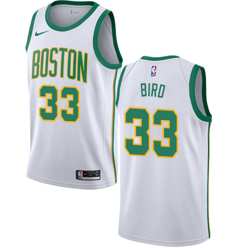 Celtics #33 Larry Bird White Basketball Swingman City Edition 2018-2019 Jersey