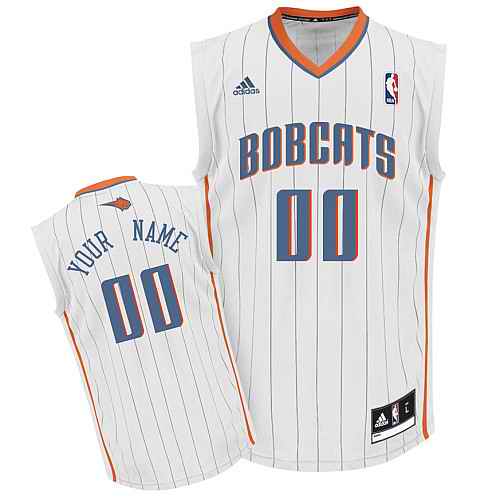 Charlotte Bobcats Youth Custom White Jersey