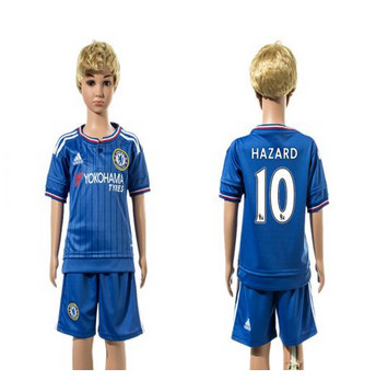 Chelsea #10 Hazard Blue Home Kid Soccer Club Jersey Chelsea #10 Hazard Blue Home Kid Soccer Club Jersey