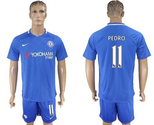 Chelsea #11 Pedro Home Soccer Club Jersey