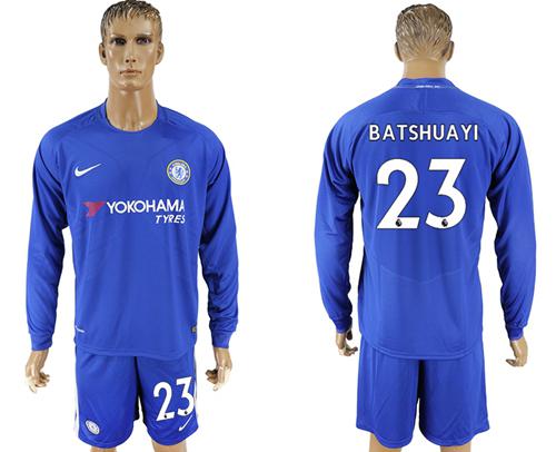 Chelsea #23 Batshuayi Home Long Sleeves Soccer Club Jersey Chelsea #23 Batshuayi Home Long Sleeves Soccer Club Jersey