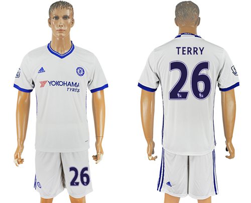 Chelsea #26 Terry White Soccer Club Jersey Chelsea #26 Terry White Soccer Club Jersey