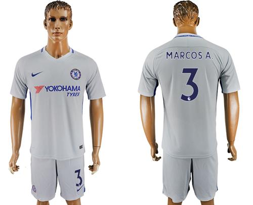 Chelsea #3 Marcos A. Sec Away Soccer Club Jersey Chelsea #3 Marcos A. Sec Away Soccer Club Jersey