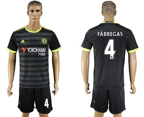 Chelsea #4 Fabregas Away Soccer Club Jersey