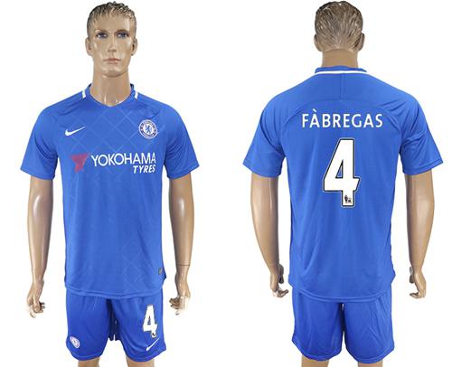 Chelsea #4 Fabregas Home Soccer Club Jersey Chelsea #4 Fabregas Home Soccer Club Jersey
