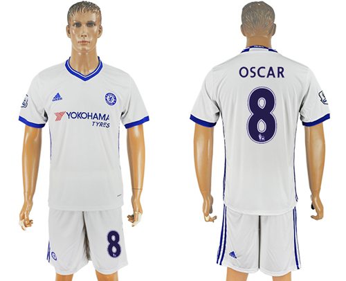 Chelsea #8 Oscar White Soccer Club Jersey Chelsea #8 Oscar White Soccer Club Jersey