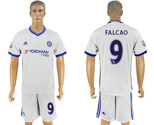 Chelsea #9 Falcao White Soccer Club Jersey Chelsea #9 Falcao White Soccer Club Jersey