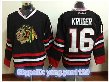 Chicago Blackhawks #16 Marcus Kruger Black Stitched NHL Jersey