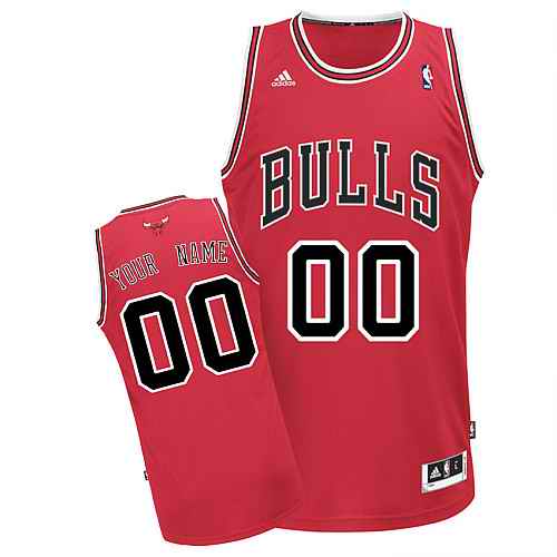 Chicago Bulls Custom Swingman Red Road Jersey