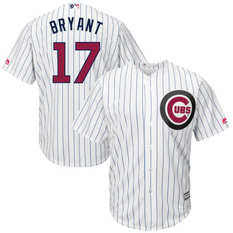 Chicago Cubs Kris Bryant Majestic Fashion Stars & Stripes Cool Base Player Jersey - White