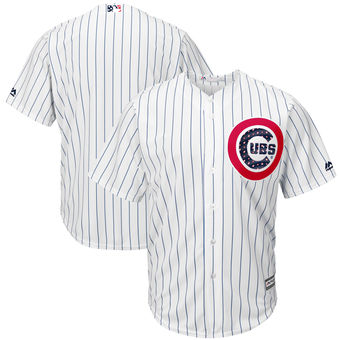 Chicago Cubs Majestic 2017 Stars & Stripes Cool Base Team Jersey - White