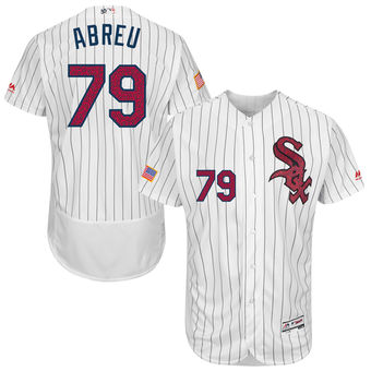 Chicago White Sox Jose Abreu Majestic Fashion Stars & Stripes FlexBase Player Jersey - White