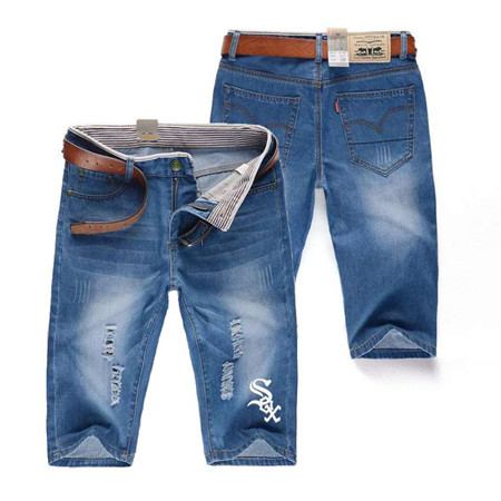 Chicago White Sox Team Logo Light Blue NFL Jeans 