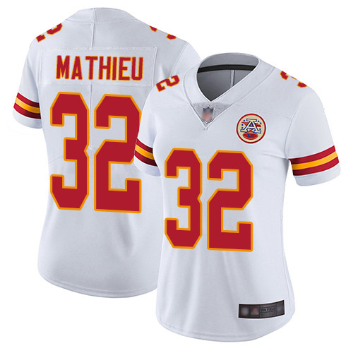 Chiefs #32 Tyrann Mathieu White Women's Stitched Football Vapor Untouchable Limited Jers