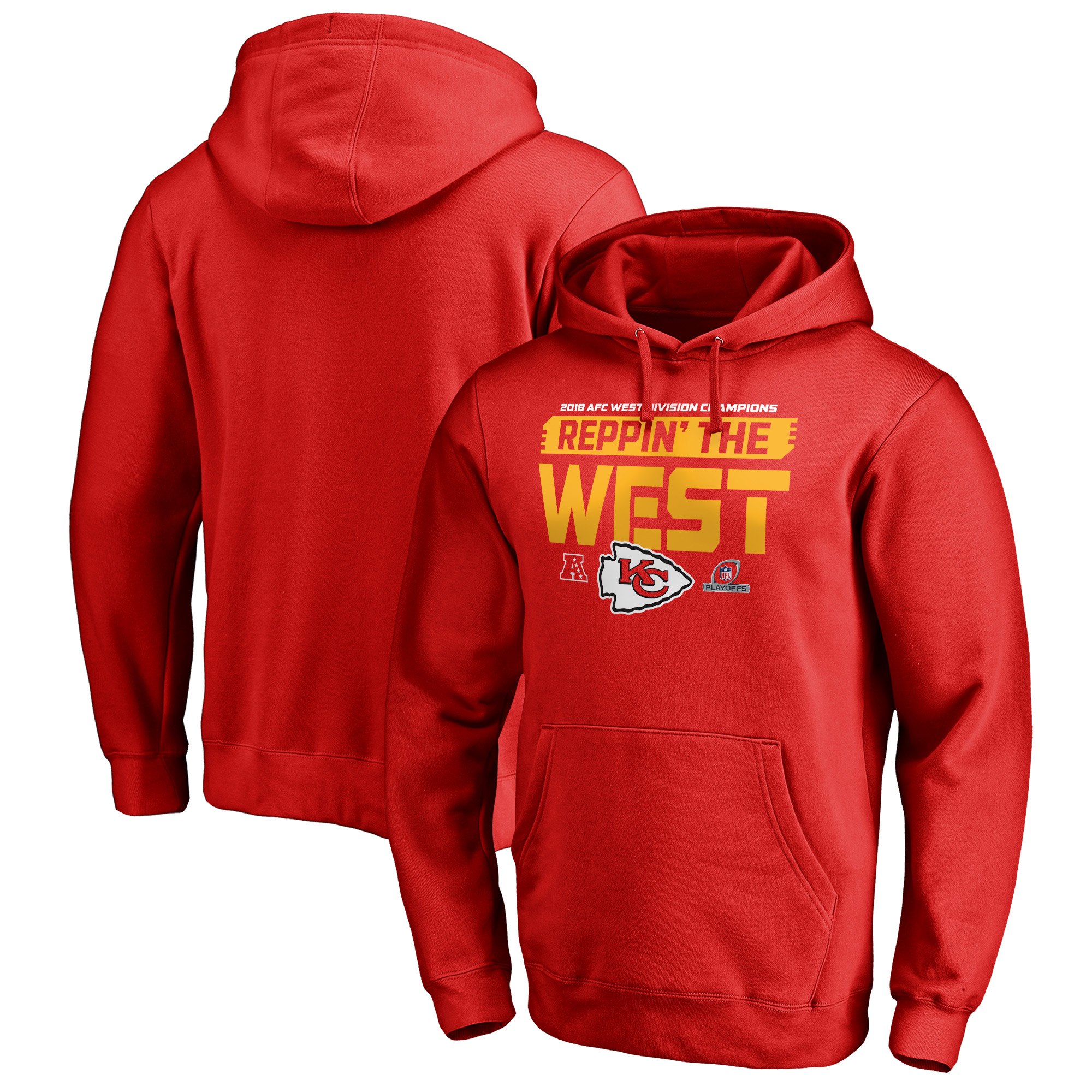 Chiefs Red 2018 NFL Playoffs Men's Pullover Hoodie
