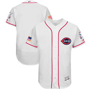 Cincinnati Reds Majestic 2017 Stars & Stripes Authentic Collection FlexBase Team Jersey - White