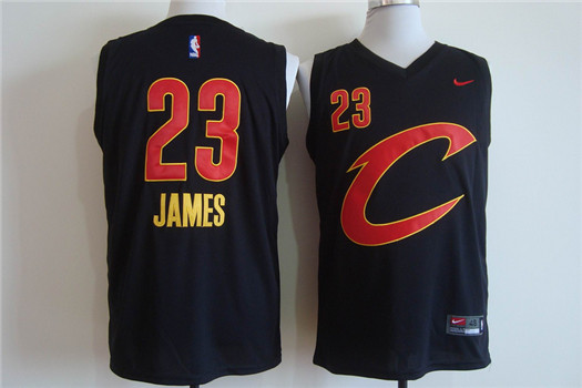 Cleveland Cavaliers #23 LeBron James Black  Men's  Stitched NBA Jersey -1